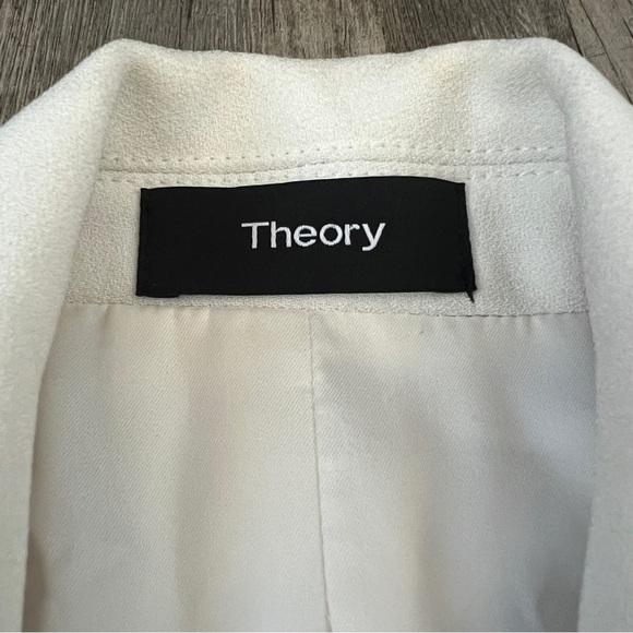 Theory White Long Fitted Blazer - Picture 6 of 10